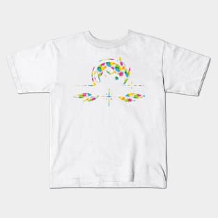 Colorful Floral libra Kids T-Shirt